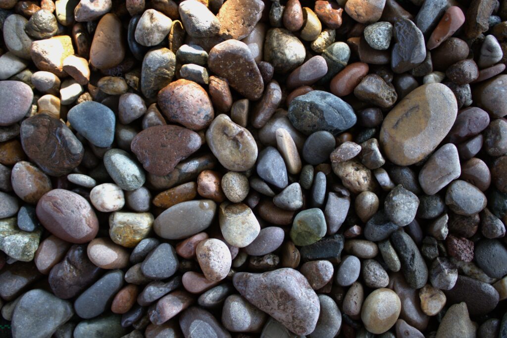 River rock at JBS Express McKinney