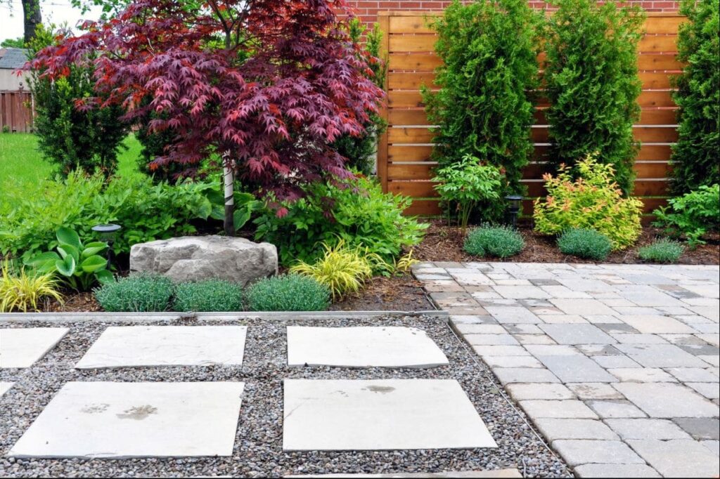Flagstone patio slabs at JBS Express McKinney
