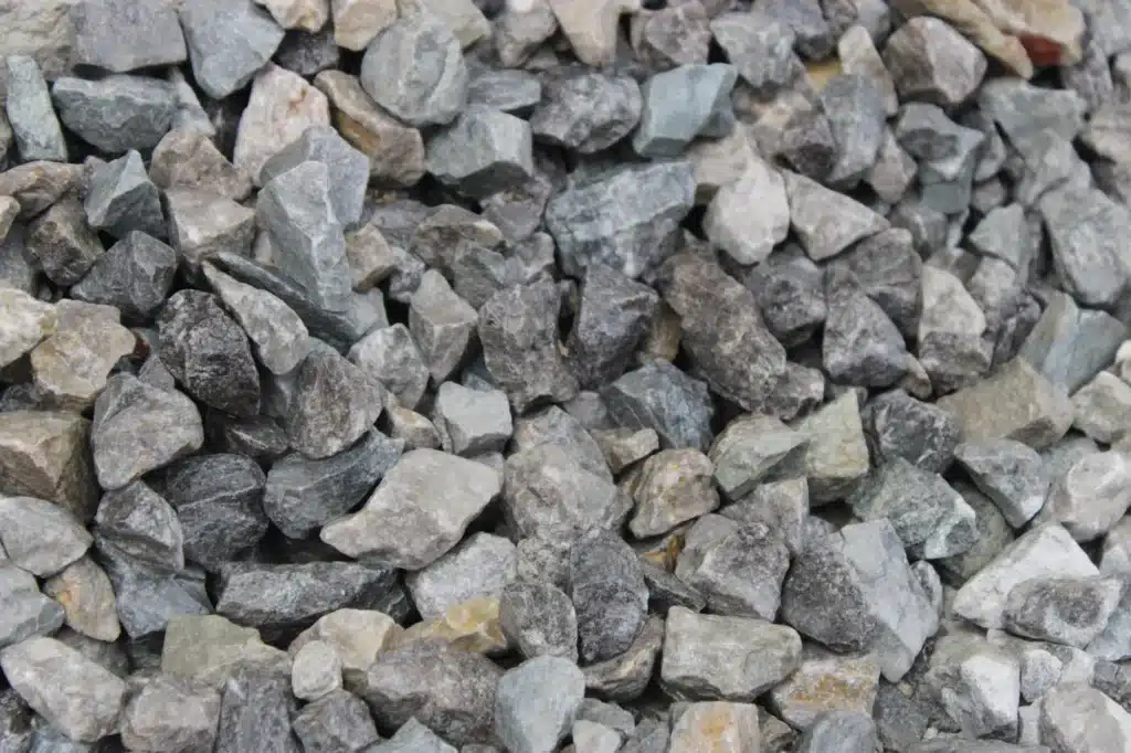 Limestone 1 inch pile at JBS Express McKinney