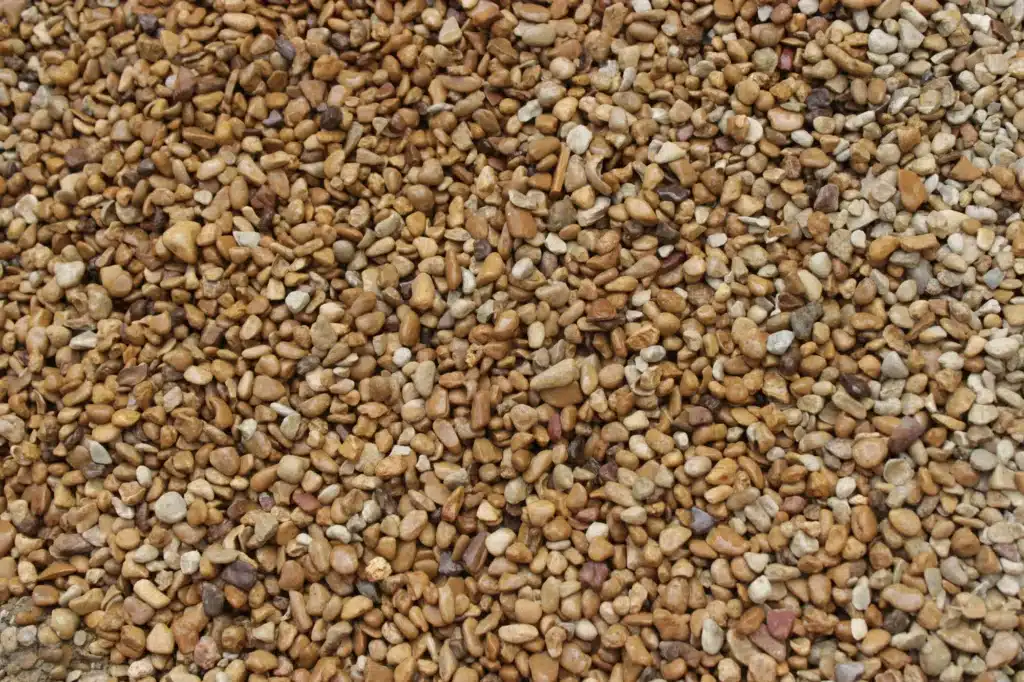 Native Pea Gravel 3/8 inch pile at JBS Express McKinney